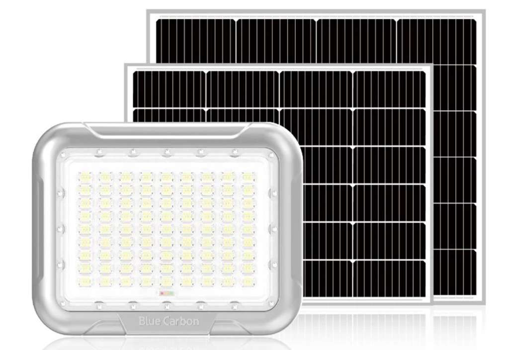 BLUECARBON Commercial Outdoor Solar Flood Lights With Remote