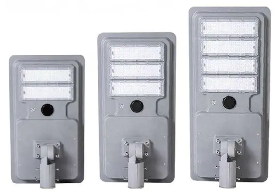 Project integrated all in one solar street light with motion sensor and adjustable light arm