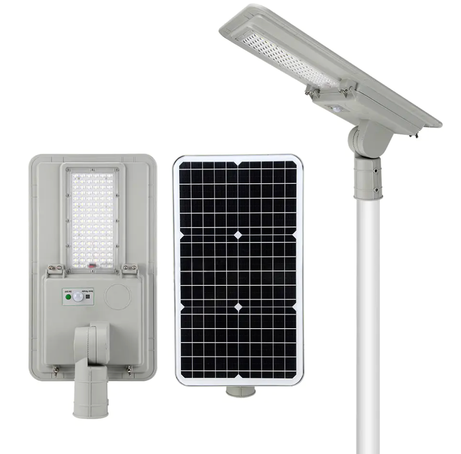 Integrated all in one aluminum alloy solar street light with adjustable light support